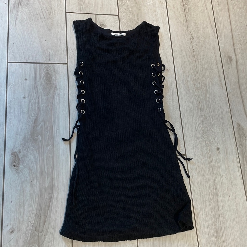 Honey Punch black mini dress